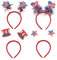 VALICLUD Haarreif USA Unabhängigkeitstag Party Dekoration: 4pcs Amerikanische Flagge Mini- Hut Haarband USA Stars and Stripes Kopfschmuck Accessoire für Amerika USA Party Deko Abschiedsparty Deko