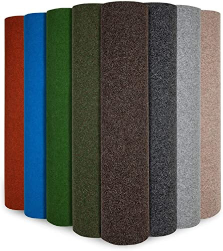 KARAT Tapis Gazon Artificiel au mètre - Farbwunder Park - Débit antidérapant - Moquette Extérieure (100 x 100 cm, Gris clair)