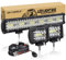 SKYWORLD LED Scheinwerfer Set, 360W Nebelscheinwerfer 1 Stück + 60W Spot Kombistrahl 2 Stück, IP67 Wasserdicht, mit Kabelbaum, für 4x4 Offroad Auto Traktor SUV KFZ Fahrzeuge