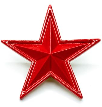 Miniblings Stern Brosche Anstecknadel Pin Kuba Weihnachten emailliert 30mm rot - Origineller Modeschmuck I Anstecknadel Button Pins