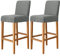 YOPOIY Jacquard Bar Stuhlhussen Strecken Stuhlbezug Abnehmbar waschbar Stuhl Schonbezug Staubdichte Hockerkissen-Schonbezug für Esszimmer-Café-Küche -grau-2 Stücke