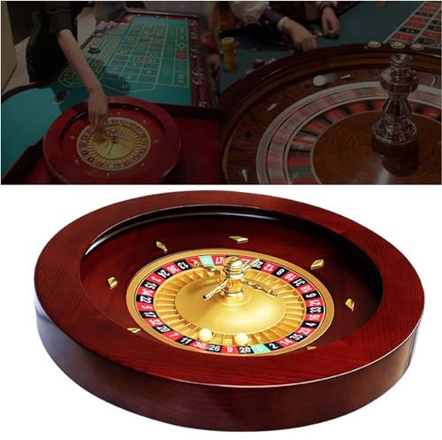 GALPBBCADE Hölzernes Roulette Rad Roulette Wheel Fachmann Roulette Set Groß Roulette Rad Aus Holz Roulette-Rad Spiel Night Essential Unterhaltungs Freizeit Tischspiele