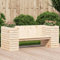 Gecheer Garden Bench with Planter Box Combination Outdoor Patio Seating Park Bench 167.5x60x65 cm Solid Wood Pine