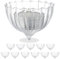 Relaxdays Photophores flottants en Lot de 12, déco de Table, fête, Mariage, Bassin, Porte-Bougies, Verre, Transparents