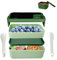 HNNJCK Bento Lunchbox mit Fächern, 1600ml Brotbox Vesperbox Brotdose Auslaufsicher Erwachsene, Salatbox To Go Brotzeitbox Snackbox Frühstücksbox Jausenbox für Büro Schule（Grün-2）