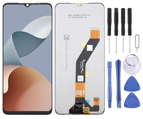 Piezas de Repuesto de reemplazo de teléfonos móviles para la Pantalla LCD de ZTE Blade A34 con Montaje Completo Digitizer (Negro) Repuesto de Repuesto