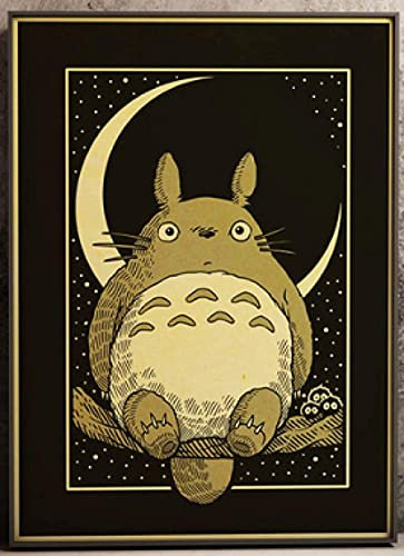 Puzzle 1000 Teile Retro Japanisches Miyazaki Anime Mein Nachbar Totoro Posterpapier für Erwachsene Kinder Spiele Lernspielzeug 50x70CM
