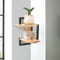 hi-home Eckregal Hängend Set aus 2, Rustikale Holz-Wandaufbewahrung für Kinderzimmer Bücherregal, Niedliches Eck-Wandregale aus Holz für Badezimmer Wohnzimmer Küchendekoration, Braun