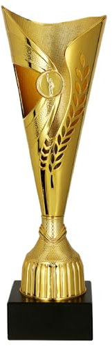 Coppa Trofeo Calcio Larius – 165 mm (6.5) – Trofeo Campioni in Oro per Tornei, Squadre, Bambini e Adulti – Premio Personalizzabile per Ogni Occasione