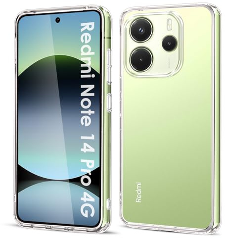 Filoto Ultra Clear TPU hülle für Xiaomi Redmi Note 14 4G 6.67″(2025) | Ultra Clear, Ultra Dünn, Flexibles TPU, Militärischer Fallschutz, Erhöhter Kameraschutz, Präzise Aussparungen