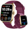 Reloj inteligente para mujer, para Samsung, iPhone, Android,1,8 pulgadas, con llamada Bluetooth, voz de IA, Alexa integrada, smartwatch monitor de SpO2, sueño, podómetro, calorías, IP68-violeta oscuro