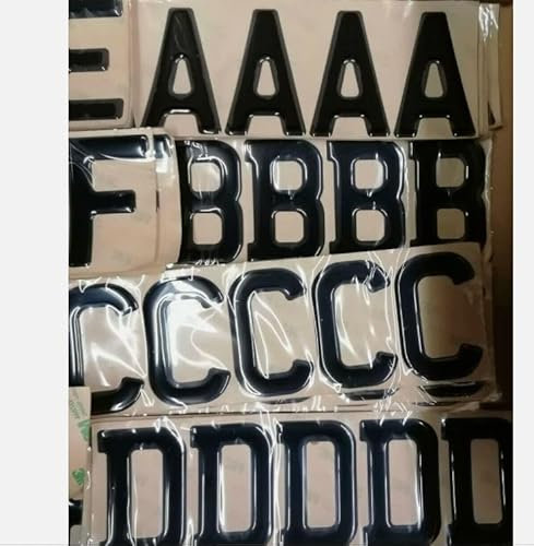 3D Gel Letters Domed Number Plate Letters (10)
