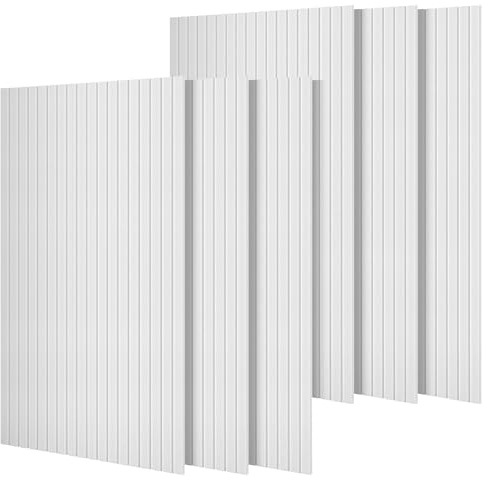 Youyijia 6 Stücke Akustikpaneele selbstklebend, 120x60x0.9cm, Schalldämmung Schallschutz wand Schallschutzplatten Akustikplatten für Tonstudio, Büro, Studio und Wanddekoration, Weiß