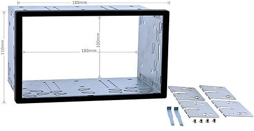 Doppel DIN Einbauschacht / Radioblende Universal (BxH:189x105mm)