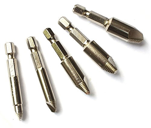 Toolzone 5 Piece Damaged Screw and Drill Bit Remover Set in Storage case