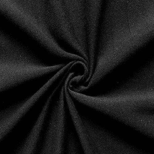 STOFFKONTOR Baumwollstoff Meterware, blickdicht, Schwarz | 95% Baumwolle, 5% Elasthan | Breite ca. 150 cm | Verwendung: Bekleidung wie z.B. T-Shirts, Kleider, Bodys, Röcke, Leggings