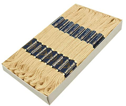 24 Docken Stickgarn je ca. 8m / Sticktwist 100% Baumwolle Stickerei verschiedene Farbwahl, Farbe :7212 sandfarben