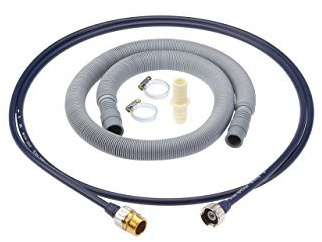 Geignet und passend für Miele und weitere Geschirrspülerzubehör/Wasserzu- und Ablaufverlängerung für Geschirrspüler / 2,5 m langer, WAK-Verlängerungsschlauch