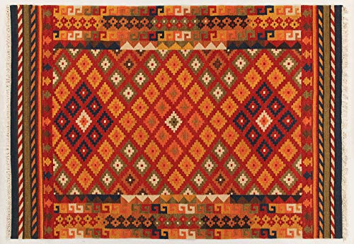 Kilim Carpets by Jalal Teppich Kilim Sivas 1 rot/mehrfarbig 60 X 90 cm