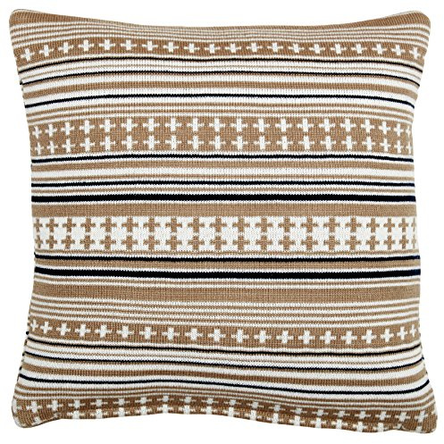 Pignut Somerset Star Blue Knit Stripe Kissen, Synthetik, 45 x 45 x 13 cm