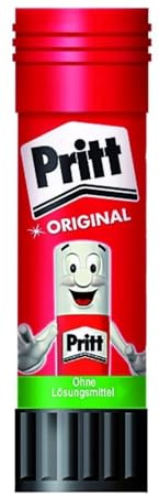 Pritt Klebestift 22 g, transparent, auswaschbar, ablösbar, ohne Lösungsmittel (25er Pack)