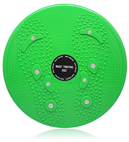 Accessotech Tablero de disco de torsión de cintura giratoria para ejercicio aeróbico, fitness, reflexología, equipo (verde)
