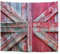 A.Monamour Wanddekor Wandteppiche Union Jack Flagge Design Getragen Holz Scheunentor Holz Planken Rot Farbe Wandbehang Tapisserie Wandkunst Dekore Fenster Vorhang Strand Decke Tischdecke 153X130Cm