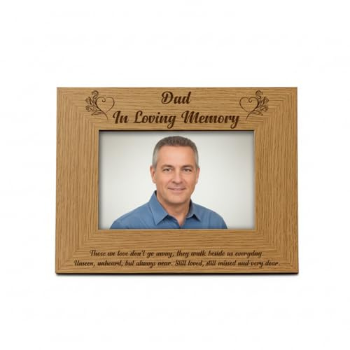 Dad Memorial Remembrance Photo Frame (4 x 6 Inch)