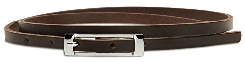 Caspar GU317 schmaler Damen Ledergürtel, Farbe:marone, Gürtelgröße:95 [für Körperumfang 94-98 cm]
