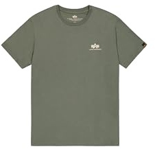 ALPHA INDUSTRIES Men's Basic T Small Logo Neon Print T-Shirt for Men T-Shirt (Pack of 1)