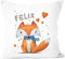 SpecialMe® Kissen-Bezug mit Namen für Kinder Fuchs Namenskissen personalisierte Geschenke weiß Unisize