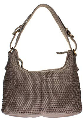 Bull & Hunt 39-Emilia -Small-Braided - Damen Taschen | Umhängetasche | Schultertasche | Handtasche - 9400-grey