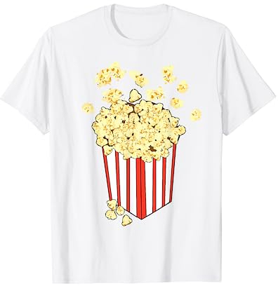 Popcorn Retro Verkleidung Fastnacht Kinder Damen Lustiges T-Shirt