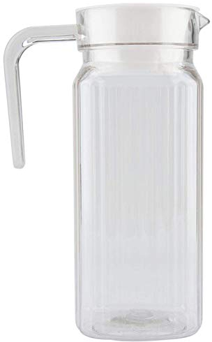 Kühlschrankkrug mit Deckel,Krüge mit Griff und Deckel für Wasser, Saft, Eistee, Limonade und Milch, quadratischer Wasserkrug