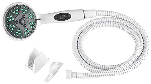 Dura Faucet Premium RV Handbrause und Schlauch-Set – Umweltfreundlicher Ein-/Ausschalter (Weiß)