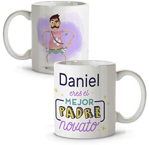 LolaPix Taza Día del Padre Personalizada. Regalo Futuro Papa. Regalo Personalizado Dia del Padre Primerizo. Que Regalar a un Padre Primerizo. Día del Padre. Varios diseños. Capacidad 300ml.