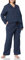 Amazon Essentials Ensemble Pantalon de Pyjama et Chemise en Flanelle à Manches Longues boutonnés sur Le Devant Femme, Bleu Marine Imprimé Points, XL