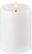 Piffany Copenhagen Uyuni Lighting Pillar LED Kerze tiefer Docht 7,8 x 10,1 cm Echtwachs Weiss - 6 Stunden Timerfunktion - Keine Brandgefahr, Keine Rußbildung und kein Geruch