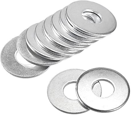 sourcing map Lot de 50 rondelles plates en acier au carbone pour boulons à vis 32 mm x 12 mm x 2 mm