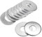 sourcing map Lot de 50 rondelles plates en acier au carbone pour boulons à vis 32 mm x 12 mm x 2 mm