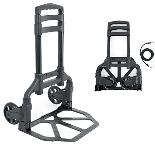 Rockville GigMate DJ/Musician Aluminum Trolley Transport Hand Truck, Black