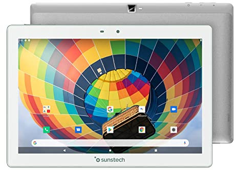 Sunstech TAB1011 HD IPS 10.1 1280 x 800 Octa Core 1.6 GHz Pantalla Táctil SO: Android 11. Cámara Dual HD 5000 mAh 3GB DDR3 + 64 GB Memoria Bluetooth 5.0 GPS Radio FM Dual SIM WiFi 3G. Color Plata.