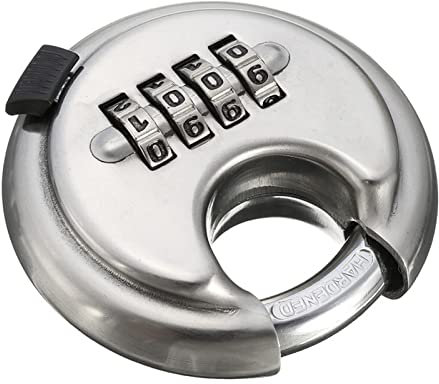 Security Cadenas En Alliage d'acier Silver 4 chiffres Combinaison Master Rond Shape Shape Serrure for portes de verrouillage Sacs de fenêtres DUO ER