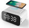 Digital Alarm Clock,GEYUEYA Home Digital Clocks Radio Speaker with USB Port and Wireless Charging,Dual Alarm,3 Brightness Dimmable,TF-Card Player,Big LED Display for Bedroom Bedside Office
