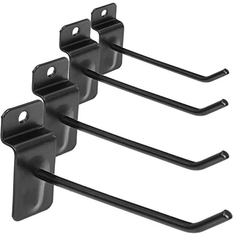 Angoily Ganchos Para Colgar, Ganchos De Hierro Negros Para Colgar, Accesorios Para Pared De Listones, Accesorios Resistentes De InstalacióN FáCil Ideal Para Organizar Herramientas Joyas Y MáS 5X2.5Cm