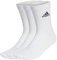 adidas Unisex Kinder Cushioned Crew Socks 3 Pairs, White / Black, 2-3 Years