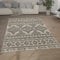 Paco Home Hochflor Teppich Wohnzimmer Shaggy 3D Optik Ethno Boho Vintage Look Weich, Grösse:200x280 cm, Farbe:Grau 3