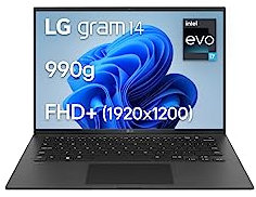 LG gram 14Z90R-G.AA78F - PC portable 14 999g, écran IPS FHD+ 16:10, Plateforme Intel Evo i7-1360P, RAM 16Go, SSD 1To NVMe, Intel Iris Xe, Thunderbolt 4, Windows 11, Clavier AZERTY, Noir