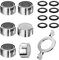 Fousenuk 6 piezas Aireador Grifo Plata, Filtro Grifo M24 Lavabo con 8 Juntas y 1 Llave, Boquilla Grifo Ahorro de Agua Adaptador Filtro Grifo para Lavabo de baño y Fregadero de cocina