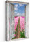 MuchoWow© Leinwand Groß 80x120 cm XXL Deko Schlafzimmer Aesthetic Leinwandbilder Wohnzimmer Gemälde Foto Geschenk Living Room Decoration Blumen - Tulpen - Fensterblick - Regenbogen